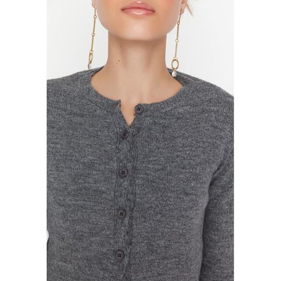 NWT Trendyol Slim fit Button placket Knitwear Cardigan - Picture 4 of 13